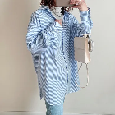 しまむら】え、これがたったの円?春に欠かせない爽やか゛ストライプシャツ゛は迷わずして!
