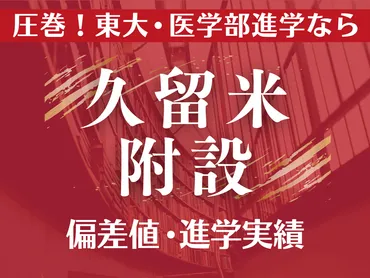 久留米附設高校の偏差値・進学実績・特徴を全て紹介