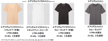 2020年、エアリズムが大きく進化 「エアリズムマイクロメッシュ」をはじめとした新商品が登場 