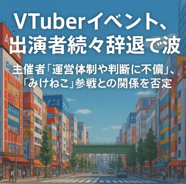 みけねこ共演NG説に主催者が反論 VTuber辞退騒動の裏に何が？ 