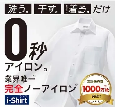 形態安定性5級の完全ノーアイロン【アイシャツ】特集