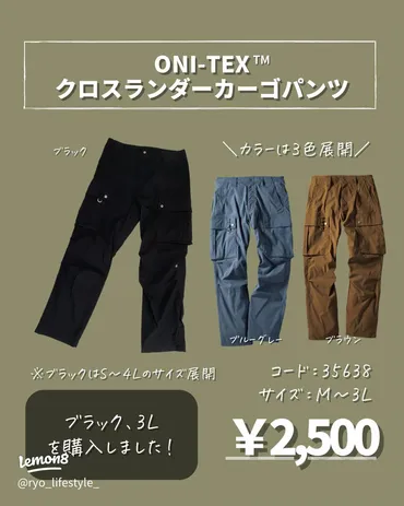 WORKMAN】新発売！ONI