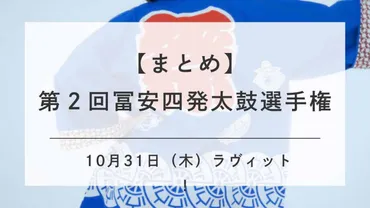 ラヴィット！】第２回冨安四発太鼓選手権とは？個人的名シーンまとめ 